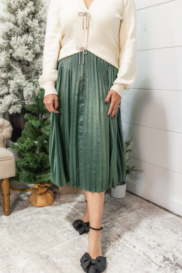 The Holiday Glimmer Midi Skirt