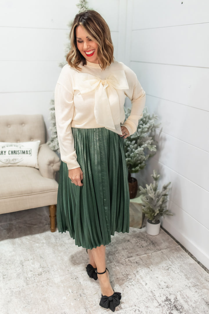 The Holiday Glimmer Midi Skirt