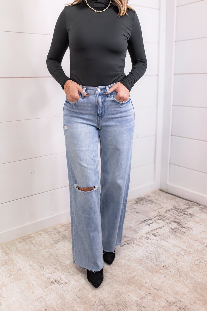 The Love Talk Wide Leg Jeans