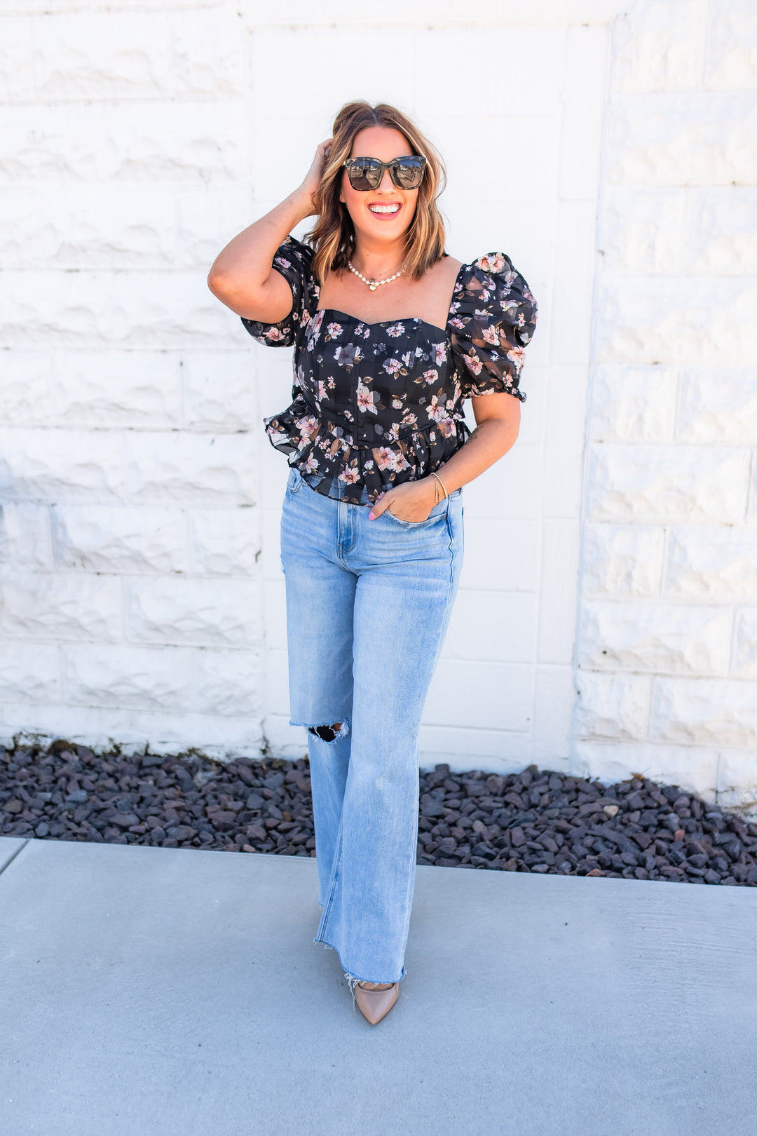 The Chloe Flower Tie Top [Buddy Love]