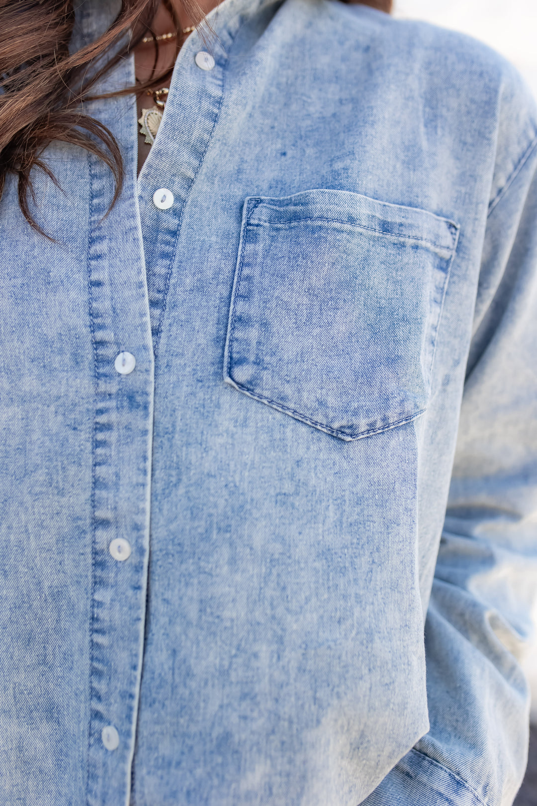 The Denim Drift Button Up