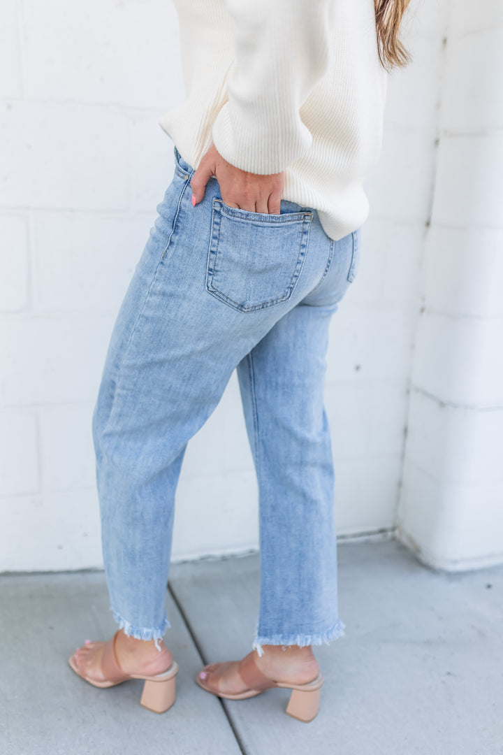 The Skyline High Rise Crop Jeans