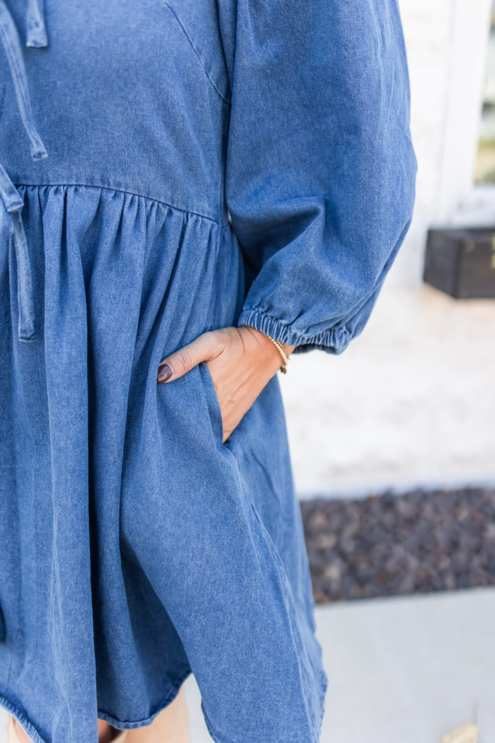 The Tied in Denim Dress