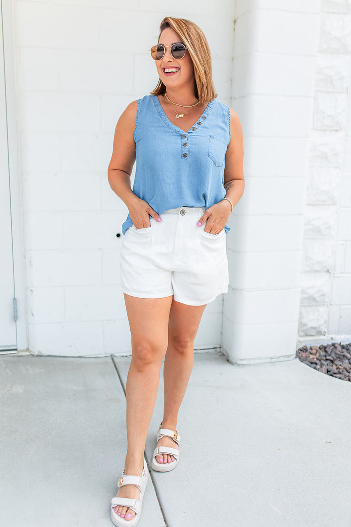 The Carter Chambray Tank