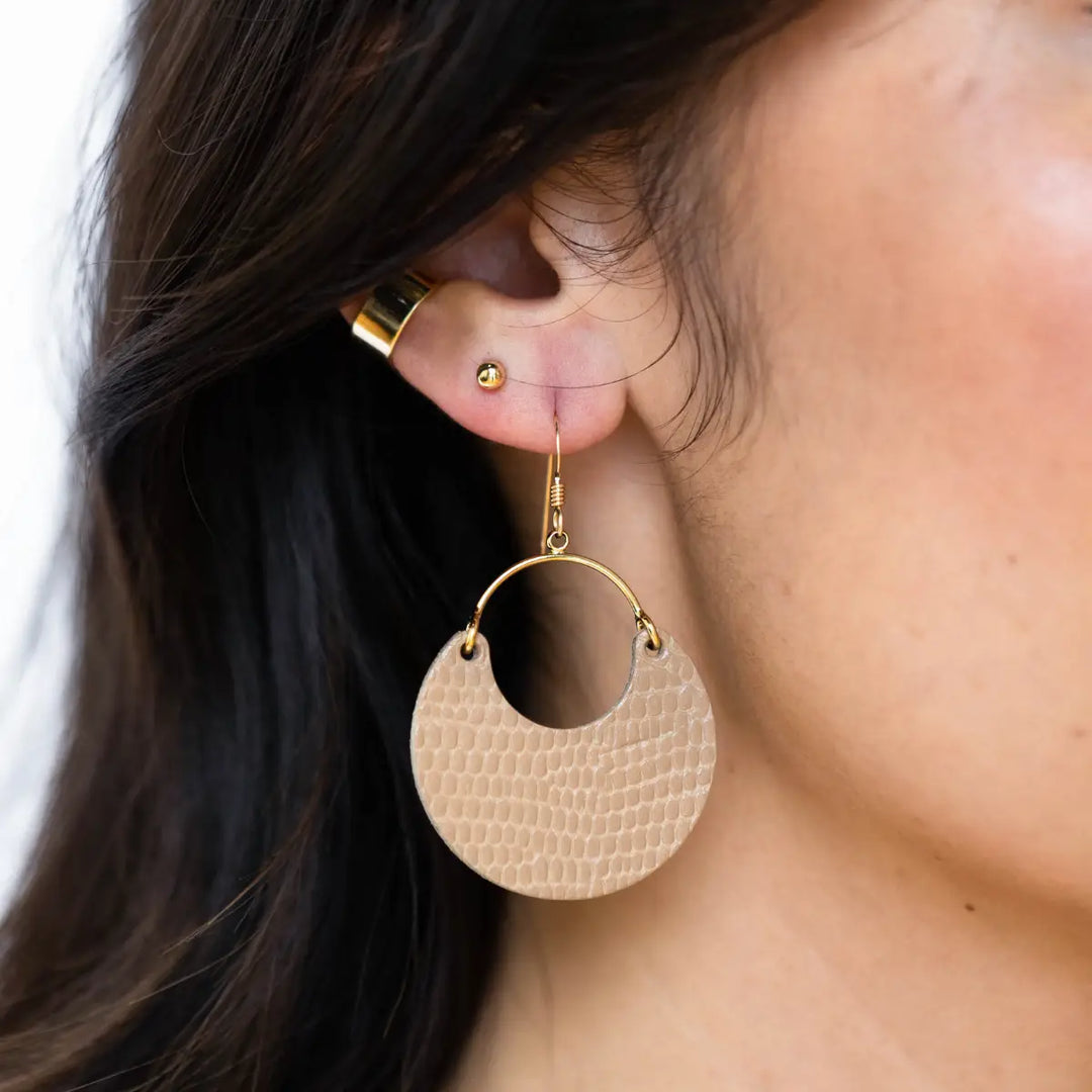 The Iced Latte Ninas Earrings [Nickel & Suede]